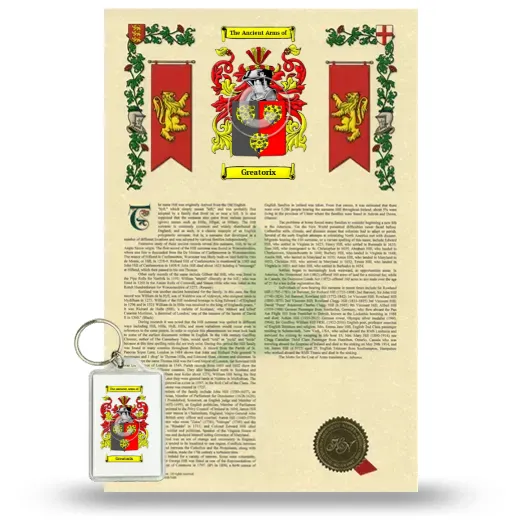 Greatorix Armorial History and Keychain Package