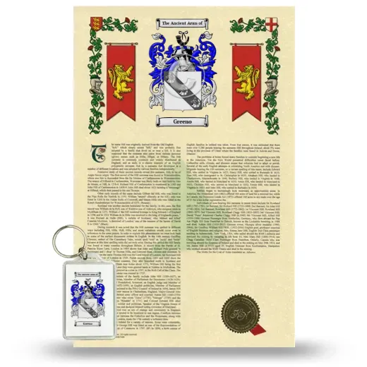Greeno Armorial History and Keychain Package