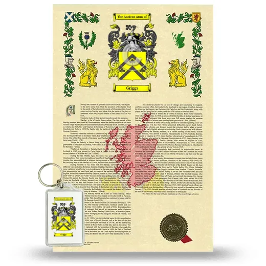 Griggs Armorial History and Keychain Package