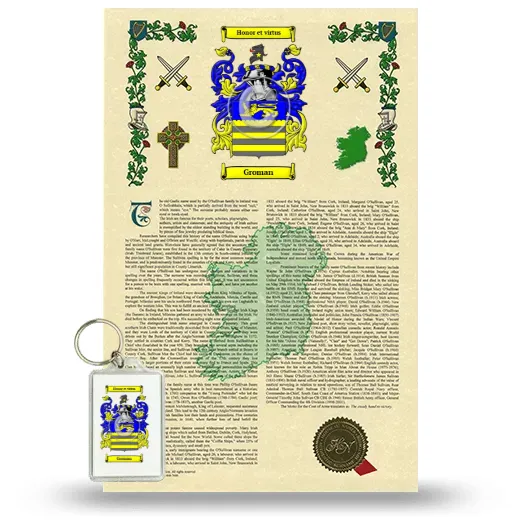 Groman Armorial History and Keychain Package
