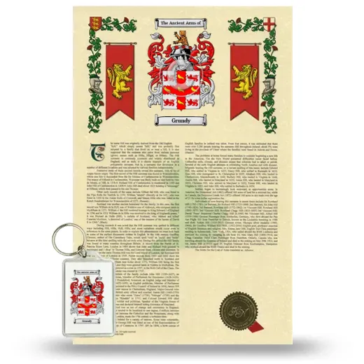 Grundy Armorial History and Keychain Package
