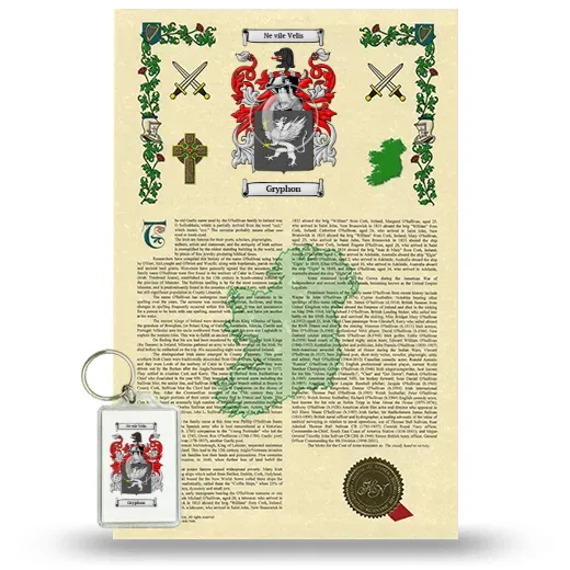 Gryphon Armorial History and Keychain Package