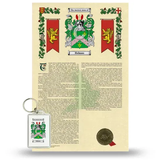 Halman Armorial History and Keychain Package