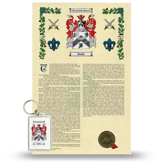 Hardy Armorial History and Keychain Package