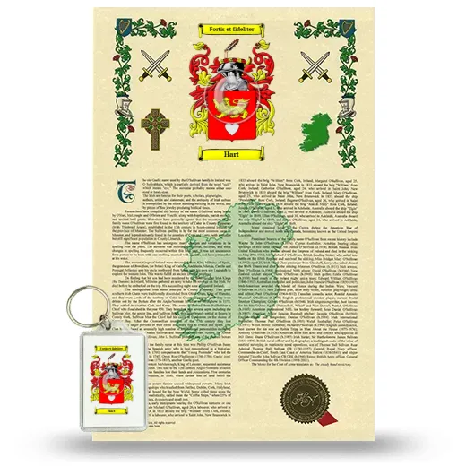 Hart Armorial History and Keychain Package