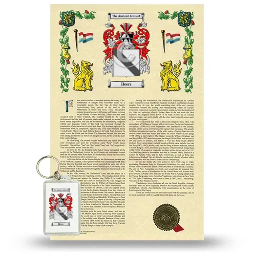 Heers Armorial History and Keychain Package