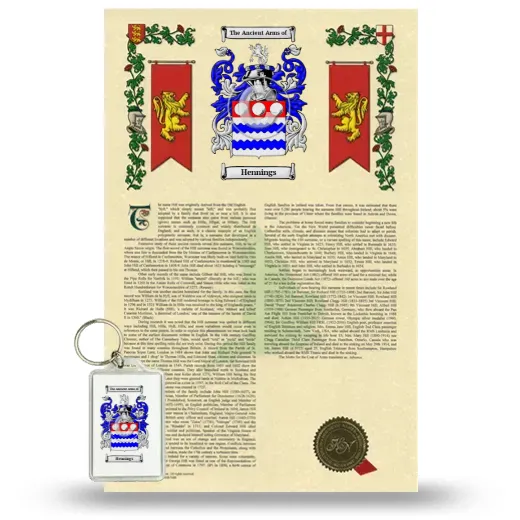 Hennings Armorial History and Keychain Package