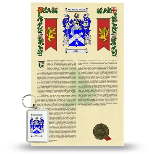 Hiller Armorial History and Keychain Package