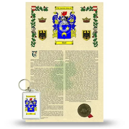 Hoel Armorial History and Keychain Package