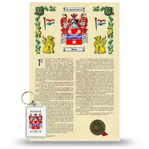 Horn Armorial History and Keychain Package