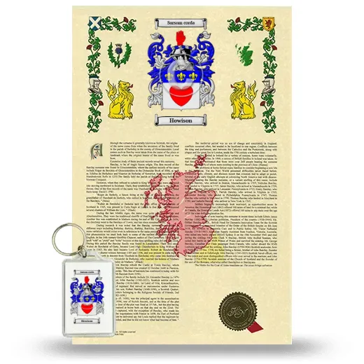 Howison Armorial History and Keychain Package