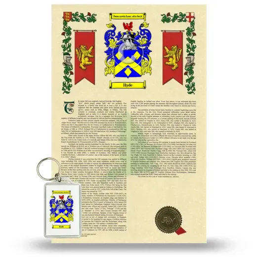 Hyde Armorial History and Keychain Package