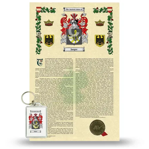 Jaeger Armorial History and Keychain Package