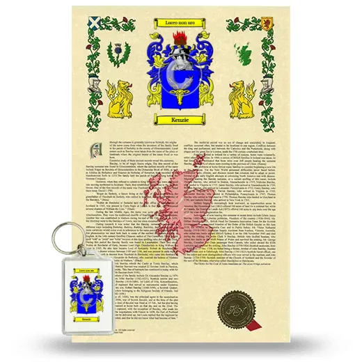 Kenzie Armorial History and Keychain Package