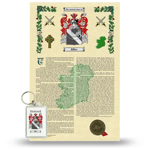 Killen Armorial History and Keychain Package