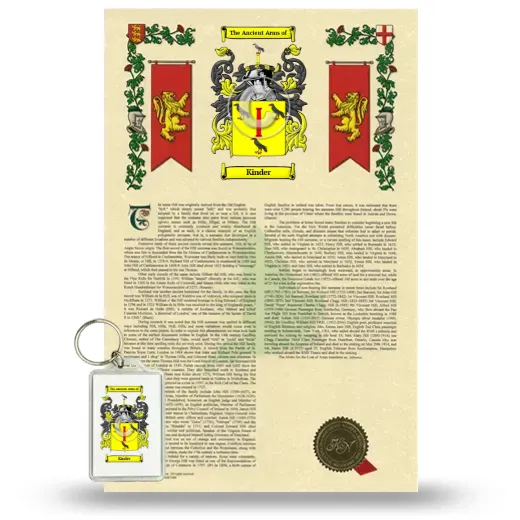 Kinder Armorial History and Keychain Package