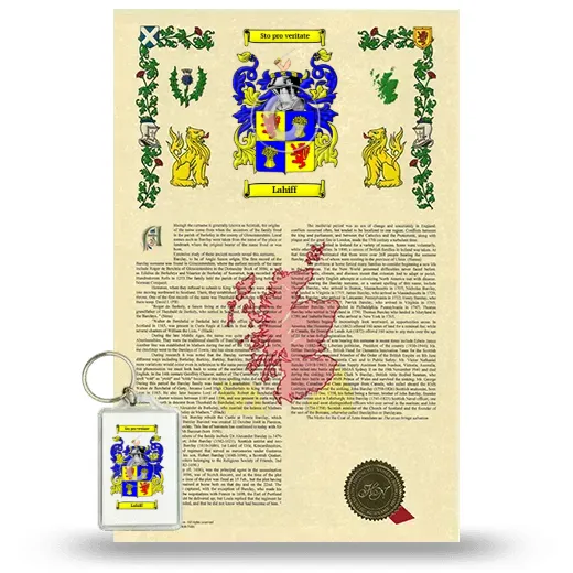 Lahiff Armorial History and Keychain Package
