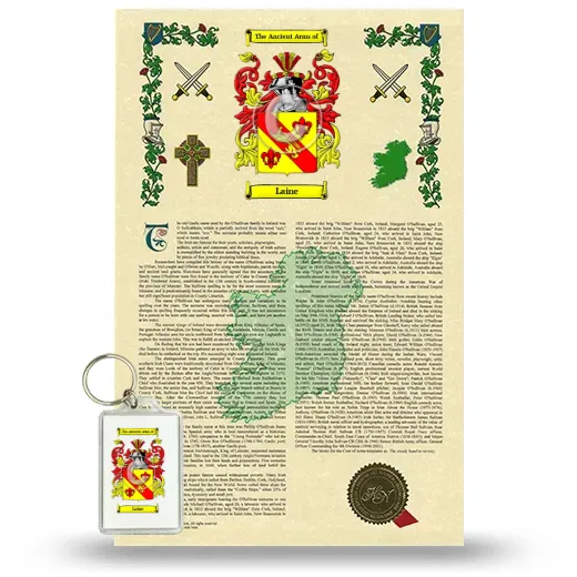 Laine Armorial History and Keychain Package