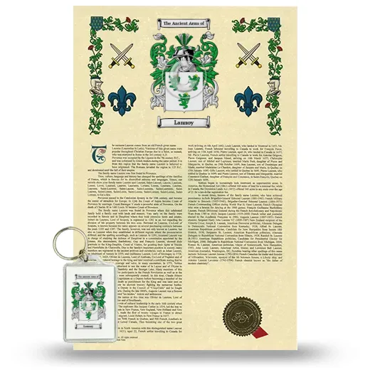 Lannoy Armorial History and Keychain Package