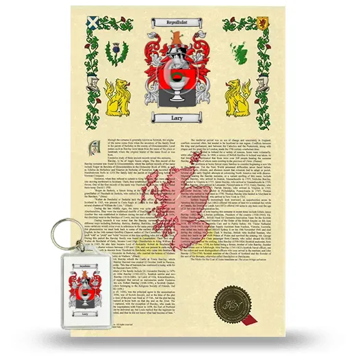 Lary Armorial History and Keychain Package