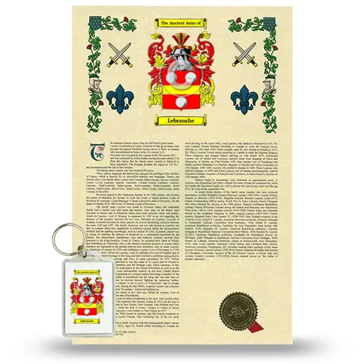 Lebranche Armorial History and Keychain Package