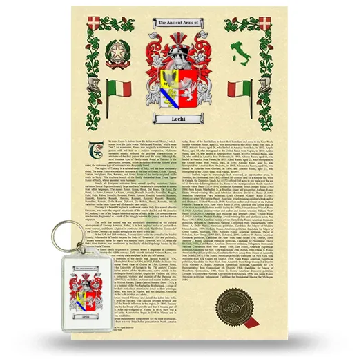 Lechi Armorial History and Keychain Package