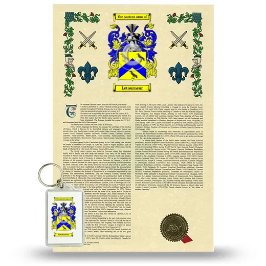 Letourneur Armorial History and Keychain Package