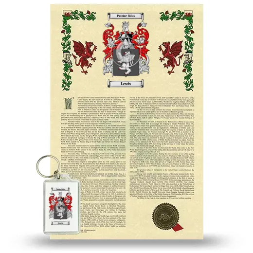Lewis Armorial History and Keychain Package
