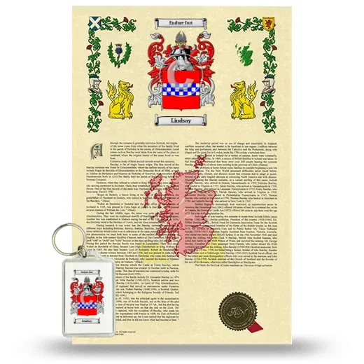 Lindsay Armorial History and Keychain Package