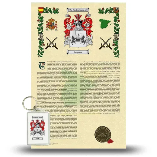 Loyola Armorial History and Keychain Package