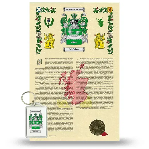McCabee Armorial History and Keychain Package