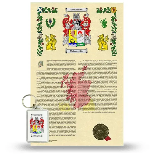 McLaughlin Armorial History and Keychain Package