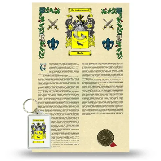Merle Armorial History and Keychain Package