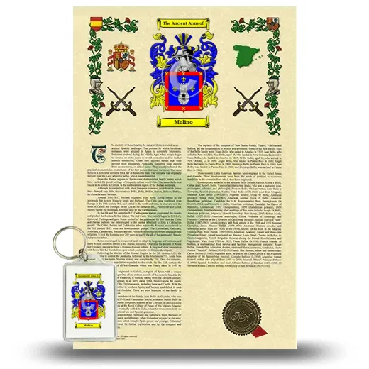 Molino Armorial History and Keychain Package