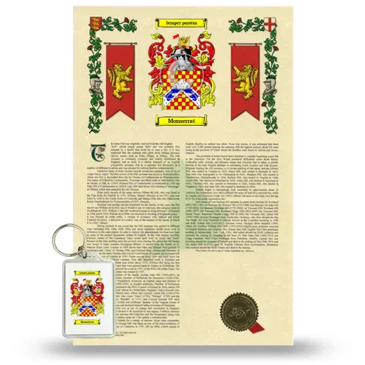 Monserrat Armorial History and Keychain Package