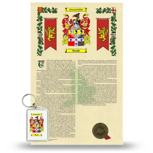 Mundy Armorial History and Keychain Package