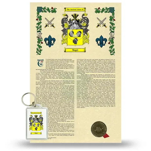 Negri Armorial History and Keychain Package