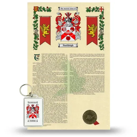 Northleigh Armorial History and Keychain Package