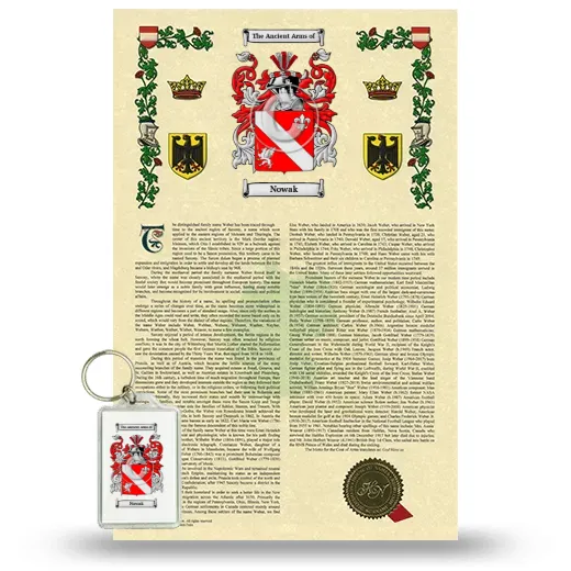 Nowak Armorial History and Keychain Package