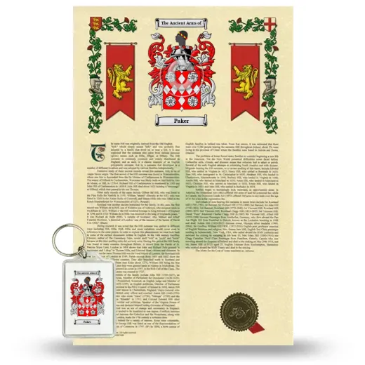 Paker Armorial History and Keychain Package