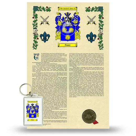 Posey Armorial History and Keychain Package