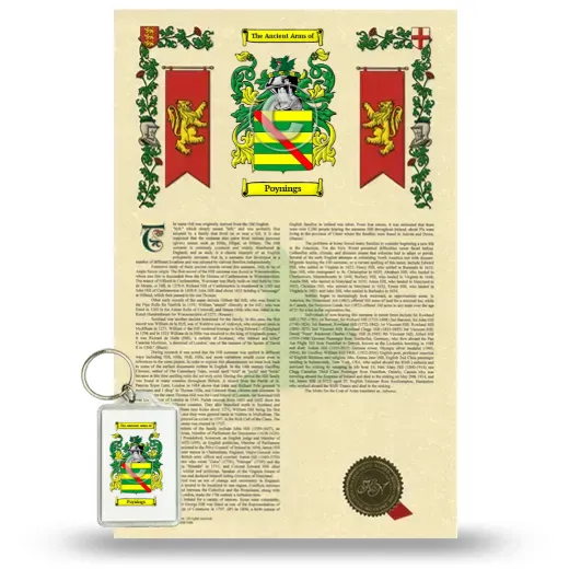 Poynings Armorial History and Keychain Package