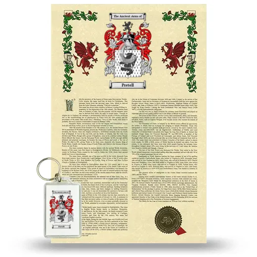 Pretell Armorial History and Keychain Package