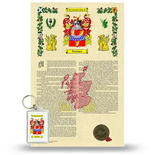 Provance Armorial History and Keychain Package