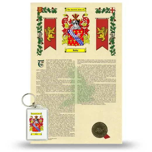 Raby Armorial History and Keychain Package