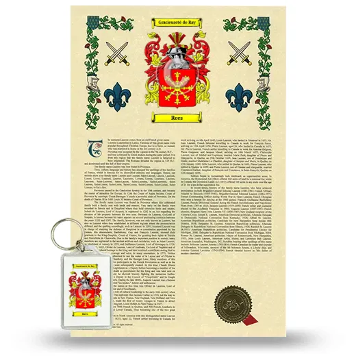 Rees Armorial History and Keychain Package