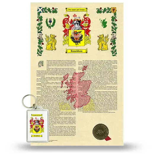 Ronaldson Armorial History and Keychain Package