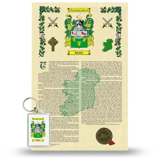 Rooney Armorial History and Keychain Package