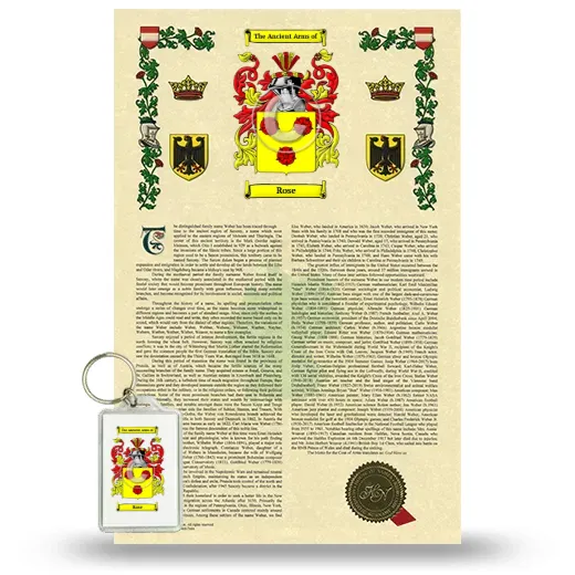 Rose Armorial History and Keychain Package