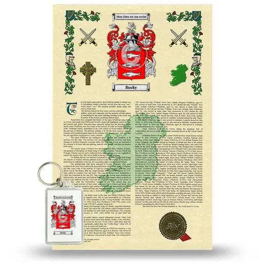 Rucky Armorial History and Keychain Package
